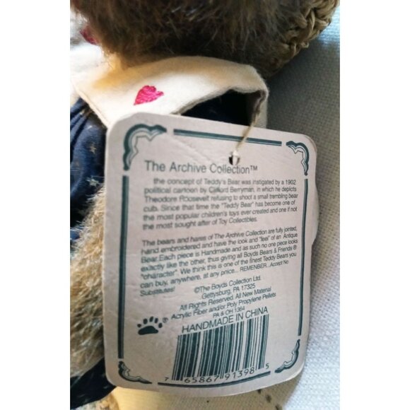 Caroline Mayflower Boyds Bears Plush Hat & Dress 6" Collectible Stuffed With Tag - Picture 9 of 13